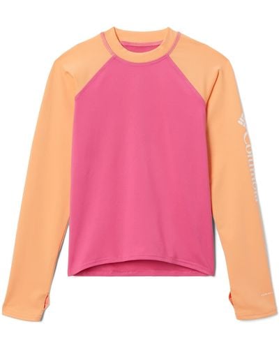 Columbia Youth Sandy Shores Long Sleeve Sunguard - Pink