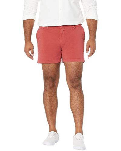 Amazon Essentials Pantaloncini Chino Elasticizzati Comodi Senza Pinces 13 cm Slim - Rosso