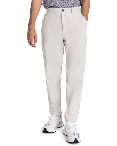Theory Curtis Drawstring Pant In Crunch Linen - White