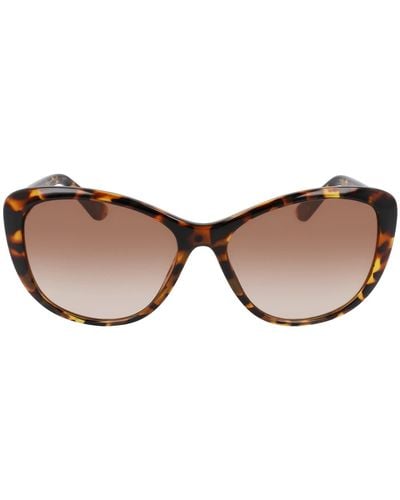 Nautica N2242s Oval Sunglasses - Black