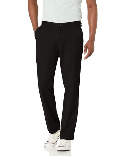 Nautica Classic Fit Flat Front Stretch Solid Chino Deck Pant - Black