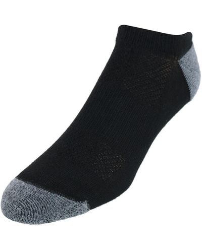 Hanes Mens X-temp Lightweight Low Cut Socks - Black