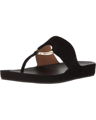 Calvin Klein Mali Open Toe Casual Slide Sandals - Black