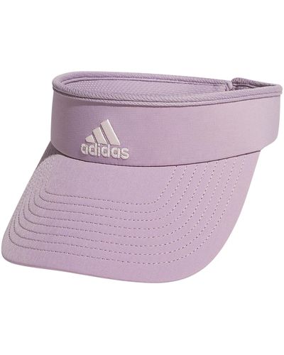 adidas Match Visor With Flexible Open-back Spring Fit For Sun Protection And Outdoor Activity - Purple