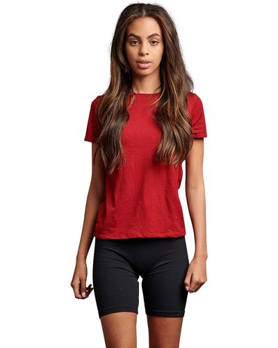 Russell Womens Cotton Performance T-shirts T Shirt - Red