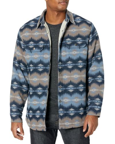 Pendleton Sherpa Lined Shirt Jacket - Blue
