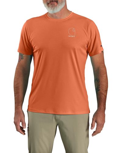 Carhartt Big & Tall Force Sun Defender Lightweight Short-sleeve Logo Graphic T-shirt - Multicolor