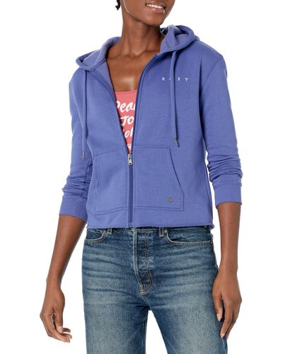 Roxy Zip-up Hooded Sweatshirt - Blue