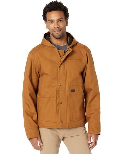 Wolverine Mens Guardian Cotton Jacket Work Utility Outerwear - Brown