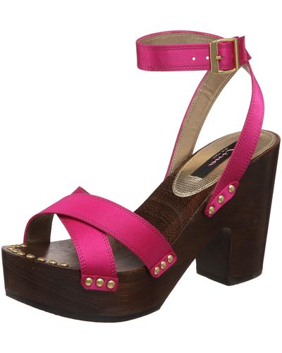 Nina Sheona-ls Ankle-strap Sandal,capri Fuschia,10 M Us - Pink