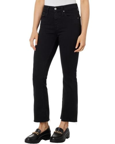 AG Jeans Farrah High-waist Crop Bootcut Jeans In Sulblksulfur Black - Blue