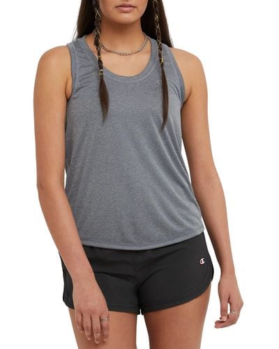 Champion , Classic Sport, Moisture Wicking, Athletic Tank Top For , Tinted Carbon Gray Heather C Logo, Large