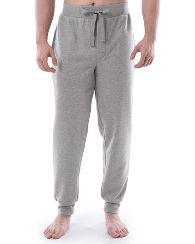 Izod Quilted Knit Sleep Jogger Pant - Gray