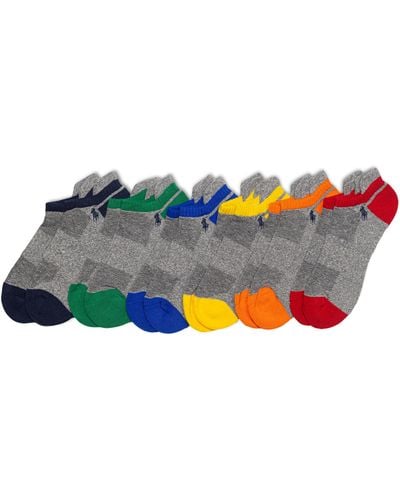 Polo Ralph Lauren Classic Sport Performance Cotton Low Cut Socks 6 Pair Pack - Multicolor
