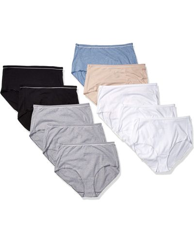Hanes Pure Bliss Brief Panty 10-pack - Multicolor
