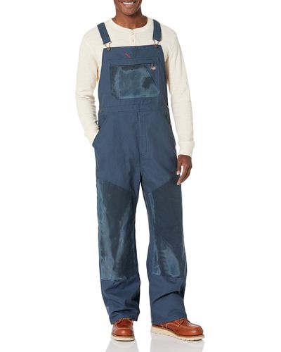 Dickies Tradebuilt Wax Coated Canvas Double Front Bib - Blue