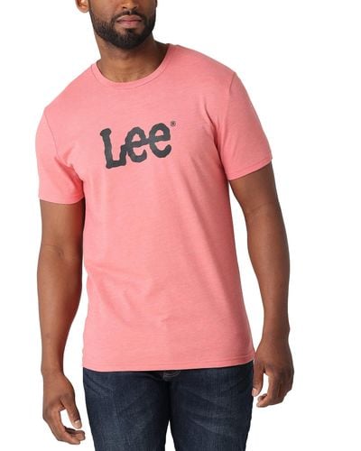 Lee Jeans Short Sve Graphic T-shirt - Pink