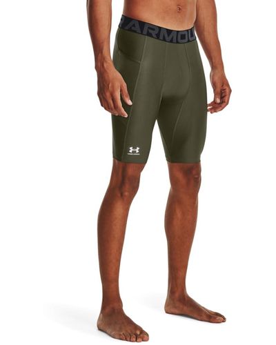 Under Armour Heatgear Pocket Long Shorts, - Green
