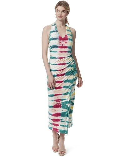 Jessica Simpson Joey Halter Neck Side Split Maxi Dress - Multicolor