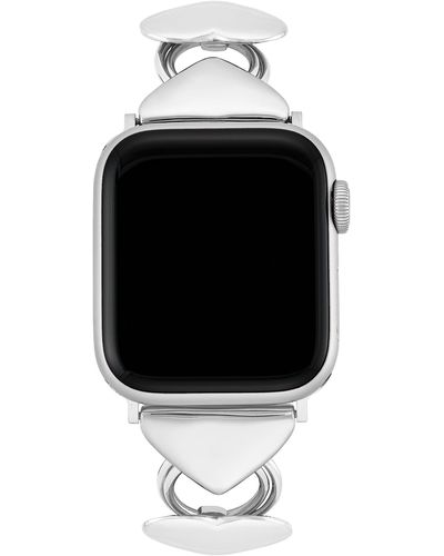 Anne Klein Heart Link Chain Bracelet For Apple Watch Secure - Black