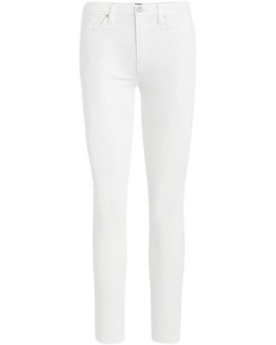 Hudson Jeans Barbara High Waist Super Skinny Ankle Jeans - White