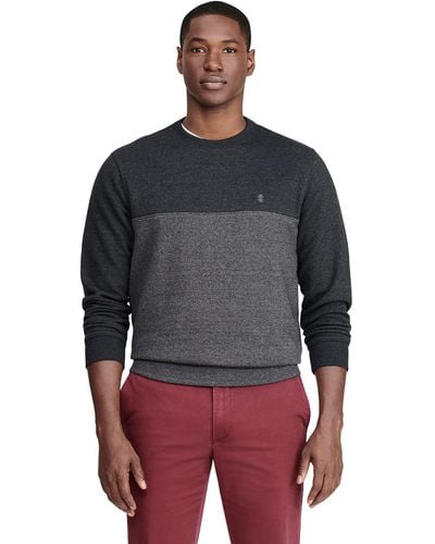 Izod Advantage Performance Crewneck Fleece Pullover Sweatshirt - Gray
