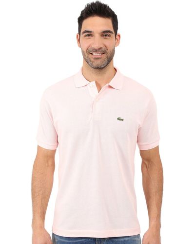 Lacoste S Short Sleeve L.12.12 Pique Polo Shirt - Pink