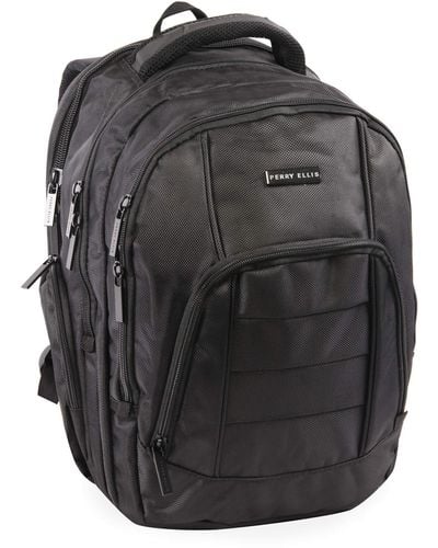 Perry Ellis M200 Business Laptop Backpack - Black
