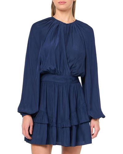 Ramy Brook Ramona Long Sleeve Mini Dress - Blue