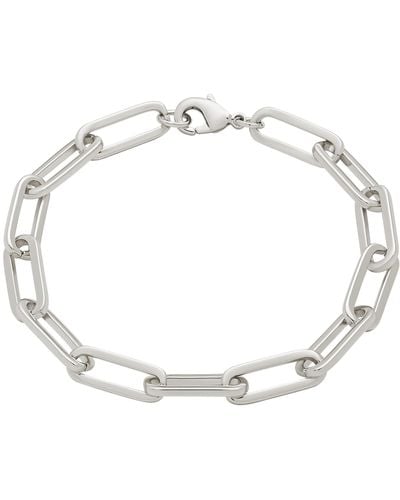 Amazon Essentials Silver Plated Chunky Chain Link Bracelet 7.5" - Metallic