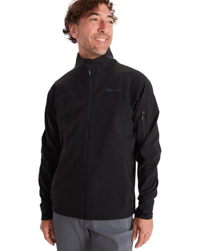 Marmot Men's Alsek Jacket - Softshell, Lightweight, Water-resistant Jacket For Hiking And Outdoor Adventure - Black