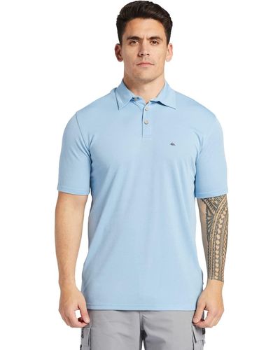 Quiksilver Water 2 Lightweight Quick Dry Collared Polo Shirt - Blue