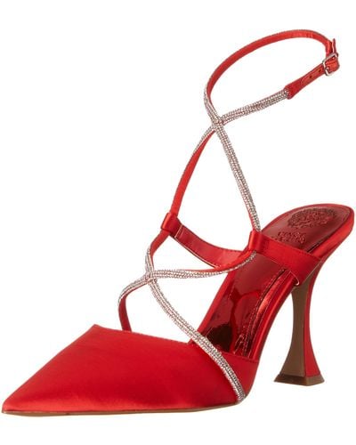 Vince Camuto Footwear Kadrya Crystal Strap Dress Pump - Red