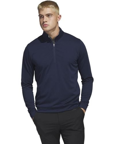adidas Elevated 1/4 Zip Pullover - Blue