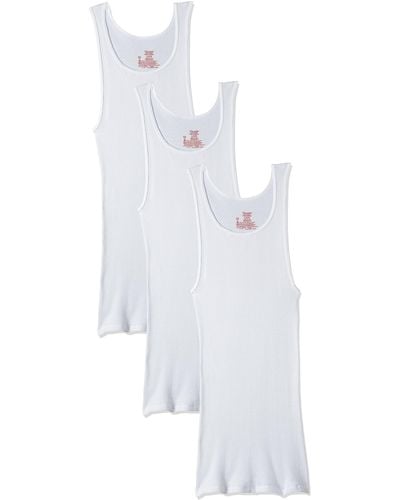 Hanes Ultimate Tagless Tank-multiple Packs And Colors - White