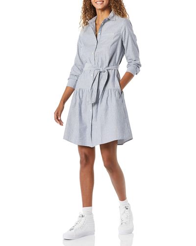 Amazon Essentials Mini Feminine Flannel Shirt Dress - Blue