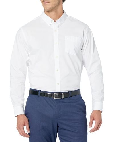 Dockers Long Sleeve Button Up Perfect Shirt - White