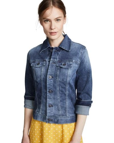 AG Jeans Robyn Fitted Stretch Jean Jacket - Blue