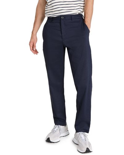 Theory Curtis Drawstring Pant In Crunch Linen - Blue