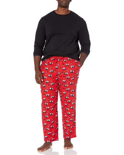 Amazon Essentials Flannel Pajama Set - Red