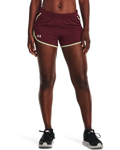 Under Armour S Fly By 2 Shorts Maroon M - Red