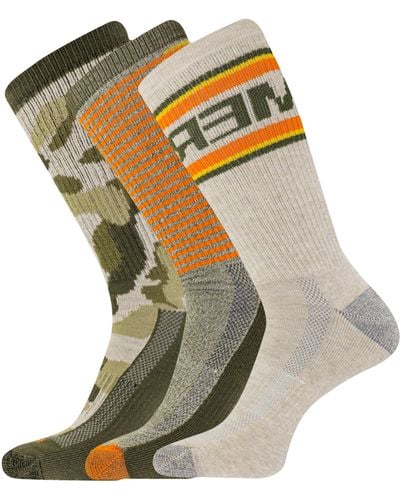 Merrell Adult's Recycled Everyday Socks-3 Pair Pack-repreve Mesh - Metallic