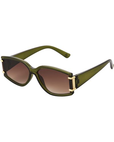 French Connection Monet Rounded Rectangle Sunglasses For - Metallic
