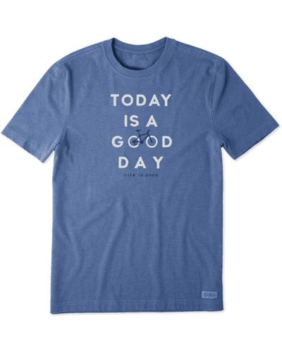 Life Is Good. S Crusher Outdoor Graphic T-shirt - Blue