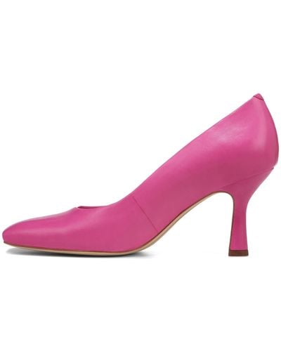 Franco Sarto Sarto S Flexa Aela Square Toe Pump Pink Leather 6.5 M