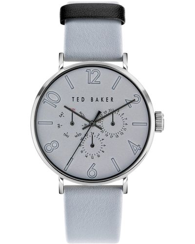 Ted Baker Gents Gray Eco -leather Strap Watch