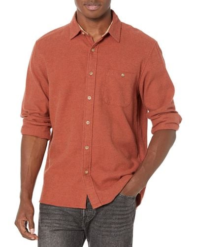Pendleton Long Sleeve Fremont Flannel Shirt - Orange
