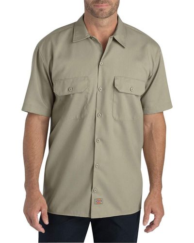 Dickies Big And Tall Short-sleeve Work Shirt - Natural