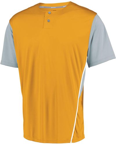 Russell Adult Performance Two-button Color Block Jersey: Step Up Your Game With Comfort And Style - Yellow