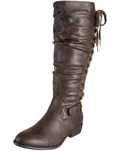 Madden Girl Skyylar Knee-high Boot,brown Paris,9.5 M Us